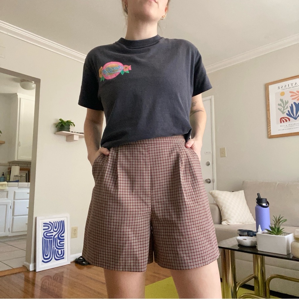 Vintage plaid shorts